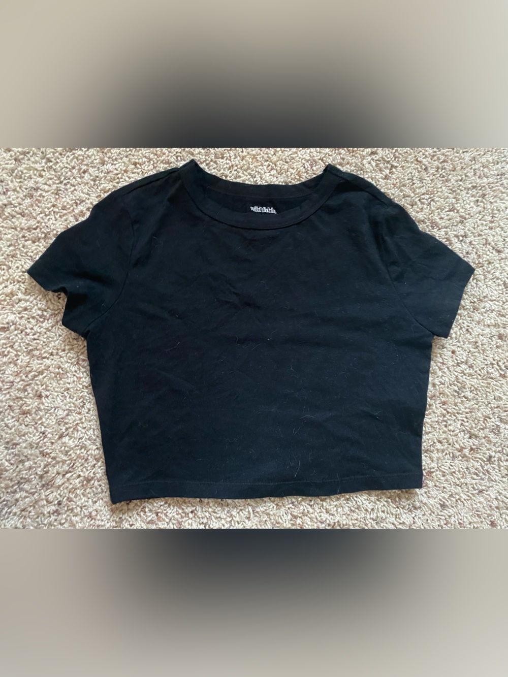 wild fable Black Crewneck Short Sleeve Tee